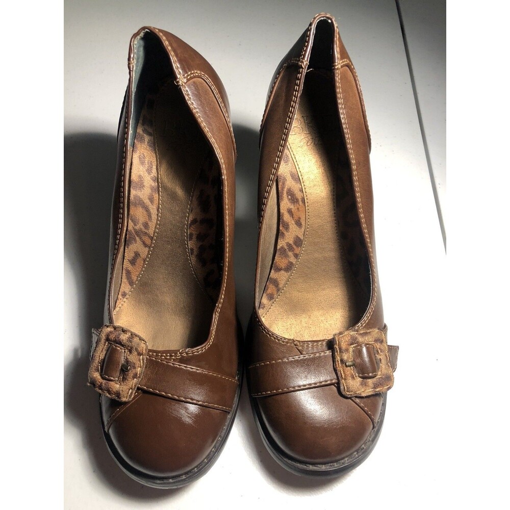 Womens BKE/Buckle Sole Eleanor slip on chunk heel shoes sz 7.5M